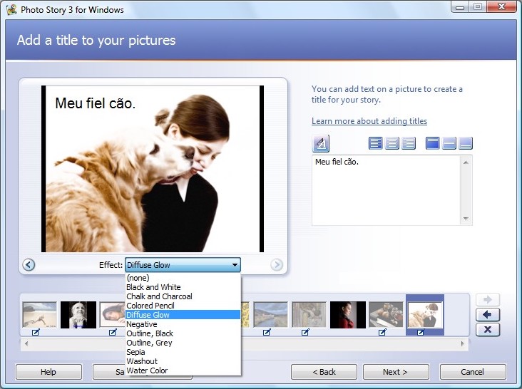 Microsoft Photo Story Interface (2006)